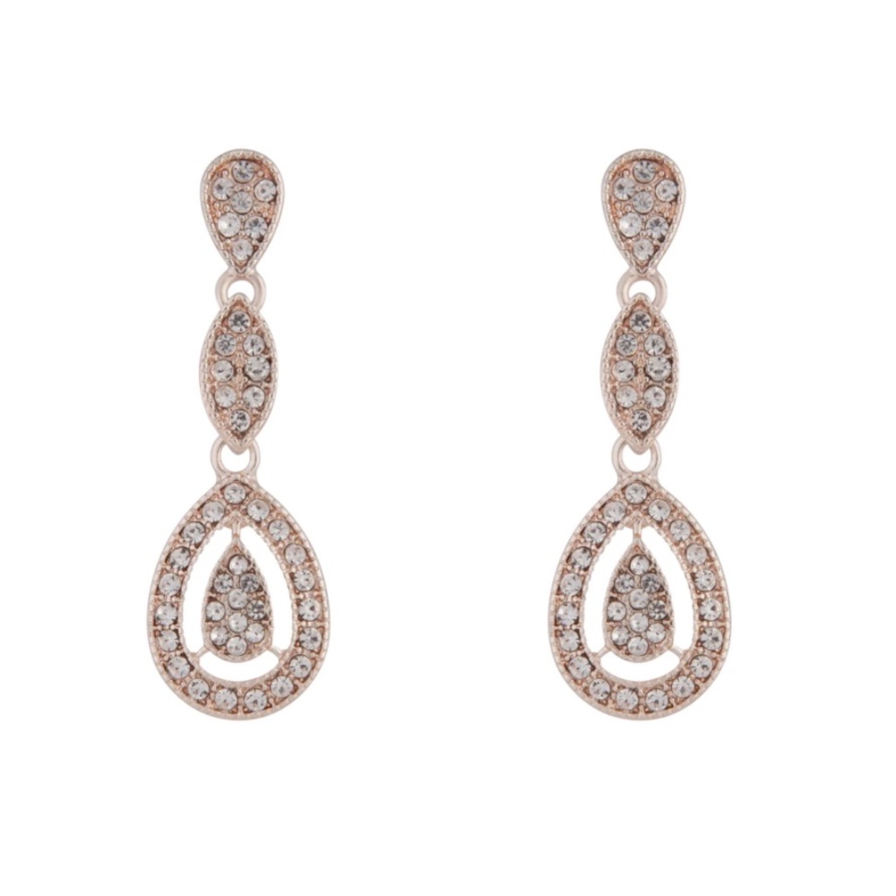 NWT Francesca’s rose gold earrings